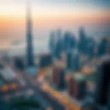 A panoramic view of Dubai's skyline showcasing Marisan Properties developments