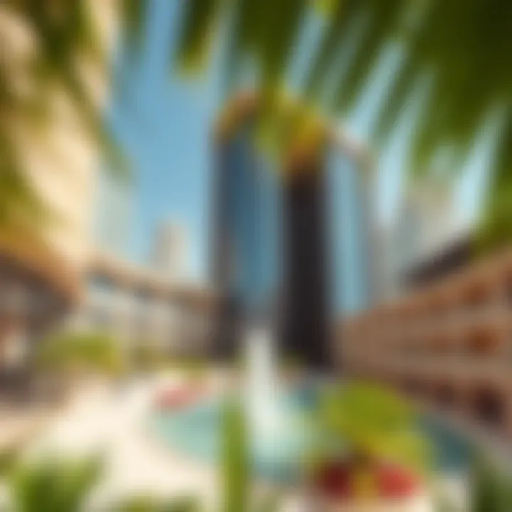 A panoramic view of Maryah Plaza showcasing its modern architecture