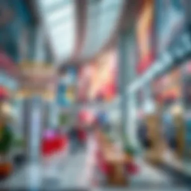 Inside view of Maryah Plaza's vibrant retail space