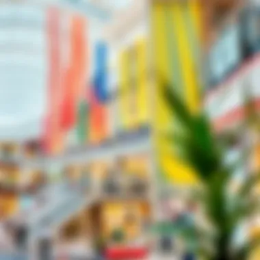 Vibrant interior spaces of Mazaid Mall filled with diverse retail options