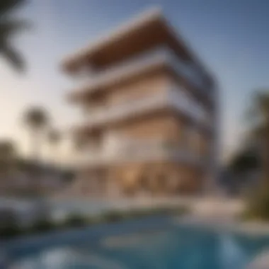 Modern Aesthetics of Mazaya Twelve Architectural design of Mazaya Twelve showcasing modern aesthetics