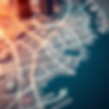 Map highlighting the geographical significance of MBR City in Dubai