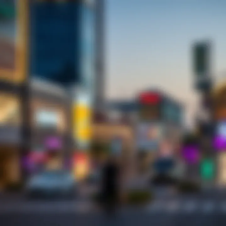 Commercial district in Mohamad Bin Rashid City with vibrant shopping and business centers