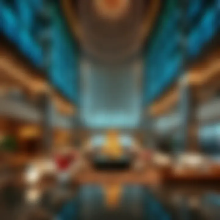 Luxurious lobby interior of Movenpick JLT Dubai, highlighting opulent design