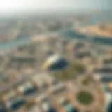 Aerial view of Mussafah showcasing its strategic location in Abu Dhabi