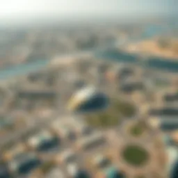 Aerial view of Mussafah showcasing its strategic location in Abu Dhabi