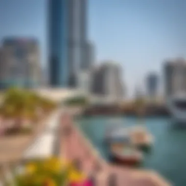 Scenic view of Dubai Creek Harbour waterfront