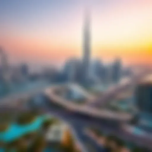 A stunning skyline view of Dubai showcasing iconic skyscrapers