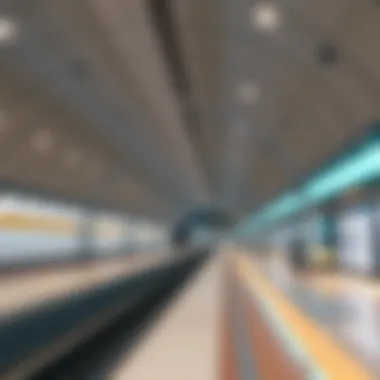 Interior view of a Dubai Metro station showcasing design and functionality
