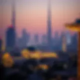 Skyline of Dubai showcasing luxury properties