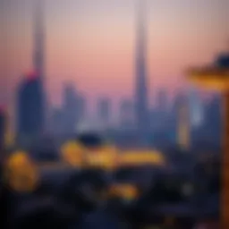 Skyline of Dubai showcasing luxury properties