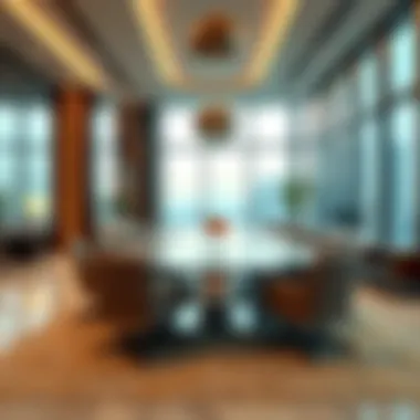 Interior showcasing luxurious office spaces at the Oberoi Centre