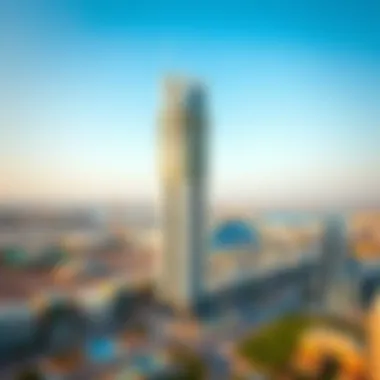 Aerial view showcasing the location of Pearl Plaza Tower