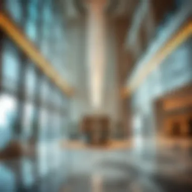 Luxurious lobby interior of Pearl Plaza Tower