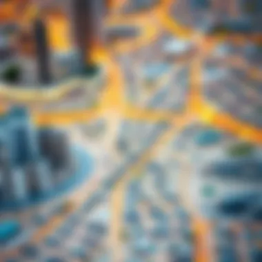 Key Neighborhoods in Dubai's Real Estate Market A detailed map highlighting key neighborhoods in Dubai's real estate market