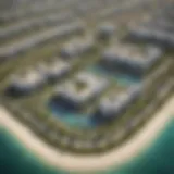 Aerial view of Reem Island showcasing luxury villas