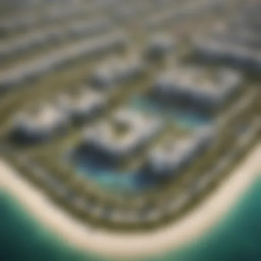 Aerial view of Reem Island showcasing luxury villas