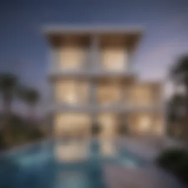 Exterior design of a modern villa in Reem Island