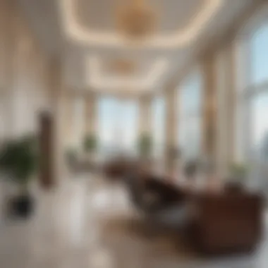 Interior shot of Sahar Tower featuring elegant office spaces