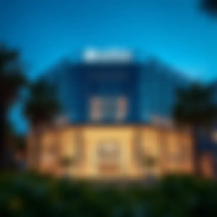 Exterior view of the Sobha Sales Center showcasing modern architecture