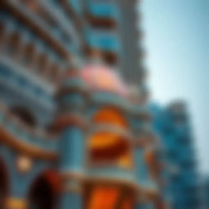 Intricate architectural details of Tamani Tower