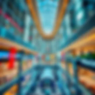 Innovative architectural designs of a megamall illustrating modern retail spaces