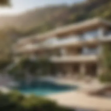 Architectural Marvels in The Hills Luxurious villa in The Hills with modern architecture and lush surroundings