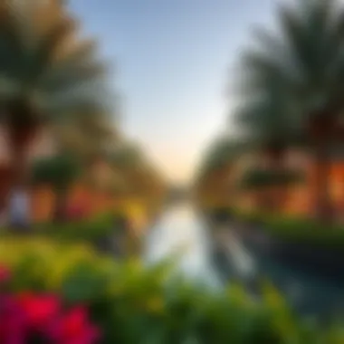 Stunning view of The Meadows community showcasing lush greenery and serene waterways