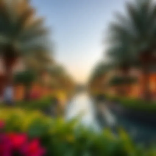 Stunning view of The Meadows community showcasing lush greenery and serene waterways