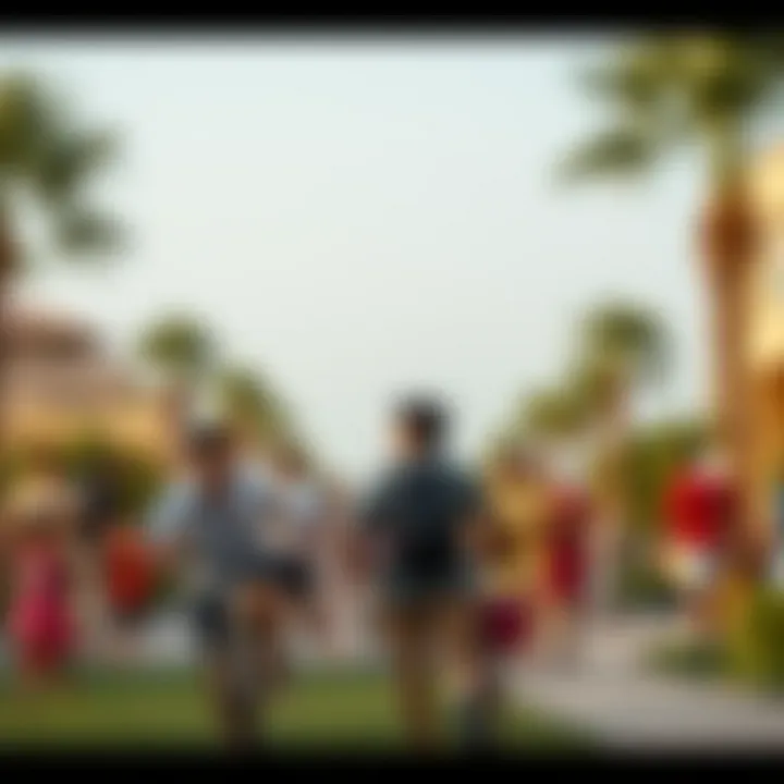 Vibrant community life in The Meadows, with residents enjoying outdoor activities