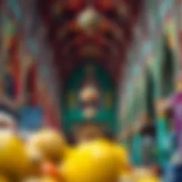 Breathtaking view of traditional UAE market architecture showcasing vibrant colors and intricate designs.