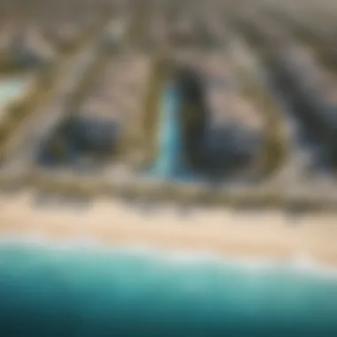 Aerial view of The Pointe Beach showcasing its pristine shoreline and luxurious surroundings