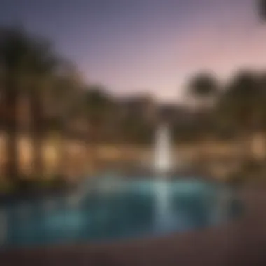Evening Ambiance at The Pointe Evening ambiance of The Pointe's fountain walk