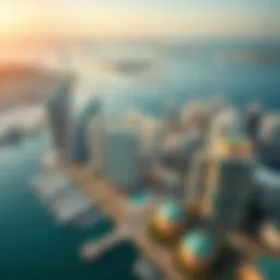 Stunning aerial view of TNS Dubai Marina showcasing the architectural design