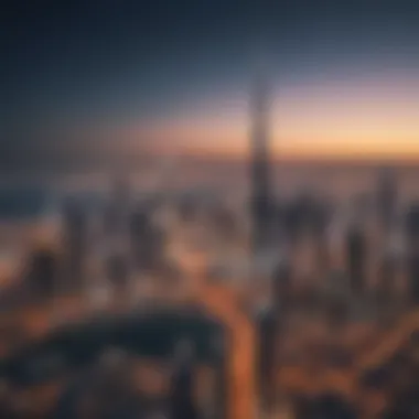 Dubai's Skyline Illuminated for National Holidays Stunning skyline of Dubai with holiday lights