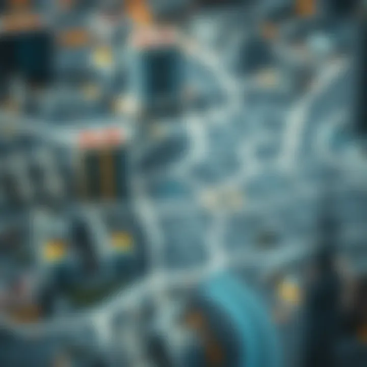 Map highlighting key real estate areas in Dubai