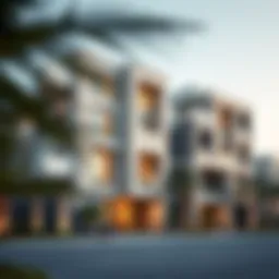 A modern residential building showcasing architectural elegance in the UAE