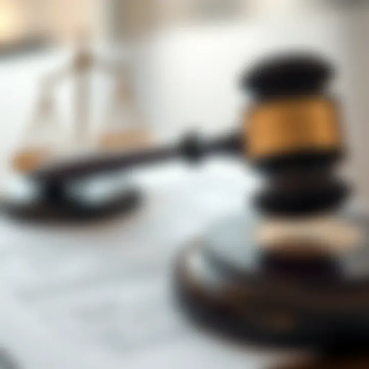 A gavel and legal documents representing dispute resolution