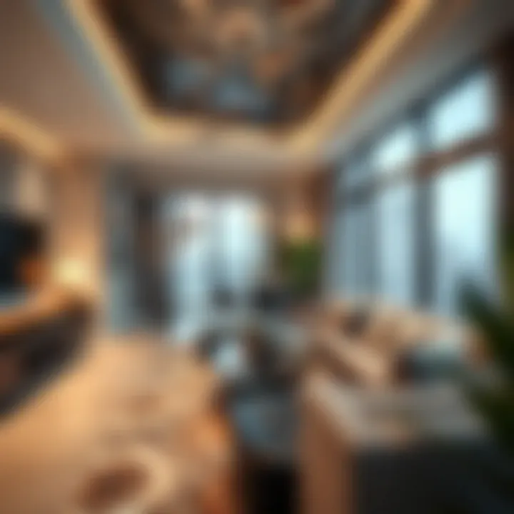 Interior of a rental property showcasing a well-furnished apartment