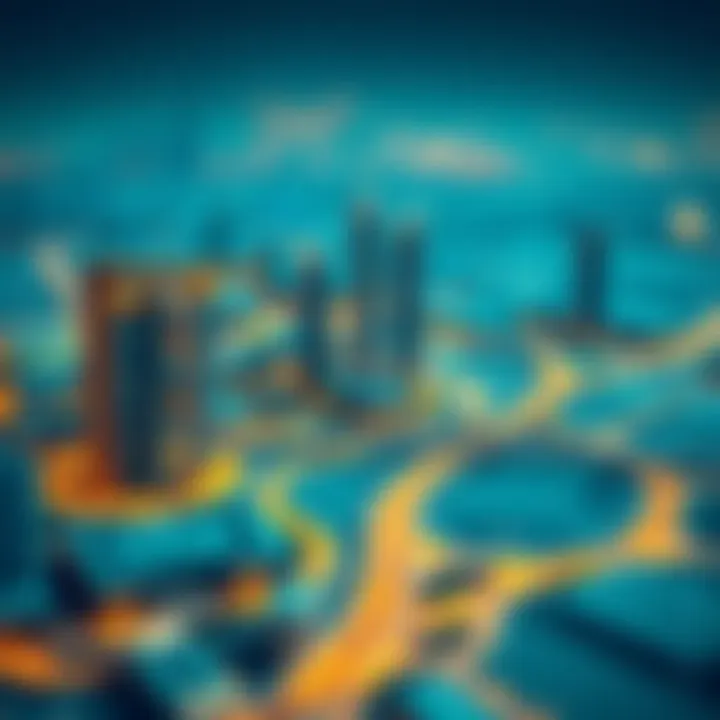 Urban planning blueprint showcasing Dubai's infrastructure