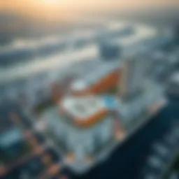 Aerial view of Seagate Mina Rashid showcasing its architectural design