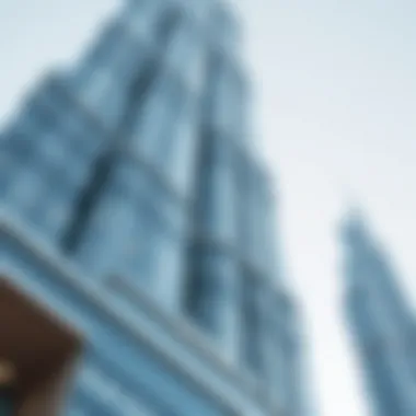 Close-up of Burj Khalifa's architectural details