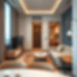 Modern studio apartment interior in Deira