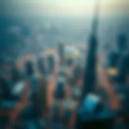 Aerial view of Dubai's skyline showcasing business districts