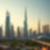 Futuristic skyline of Dubai showcasing upcoming architectural marvels