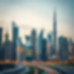 Skyline of Dubai showcasing modern architecture