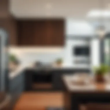 Modern kitchen design feature in Waters Edge