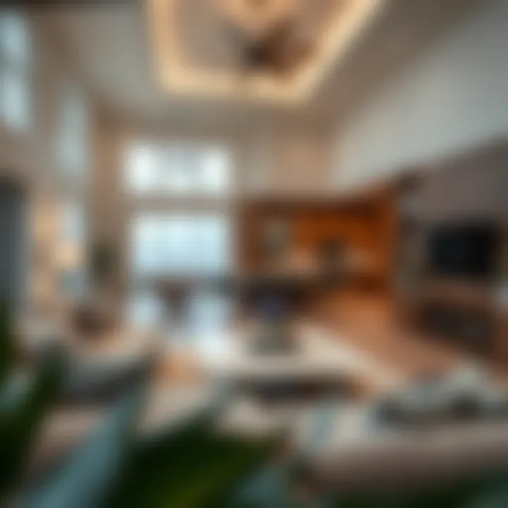 Living area within the Waters Edge floor plan emphasizing spaciousness