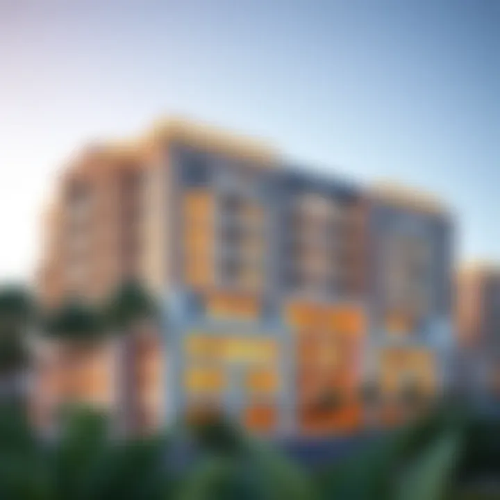 Stunning exterior view of Zahrat Al Nahda Building showcasing its architectural design