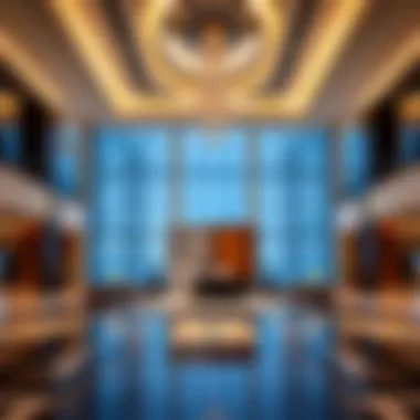 Luxurious lobby interior of Zahrat Al Nahda Building highlighting modern design elements